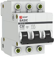 Выключатель автоматический EKF Basic ВА47-29 3п 32А C 4.5кА картинка